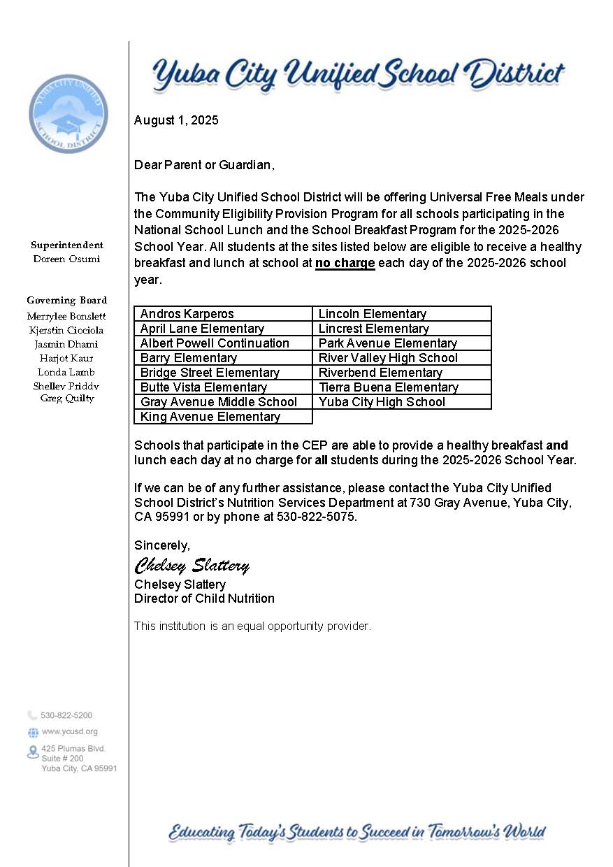2025-2026 CEP Letter to Households