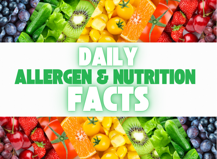 Allergen and Nutrition Facts Image