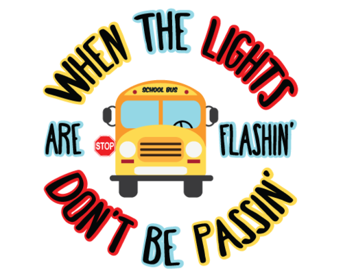 When the lights are flashing Don't be passing.