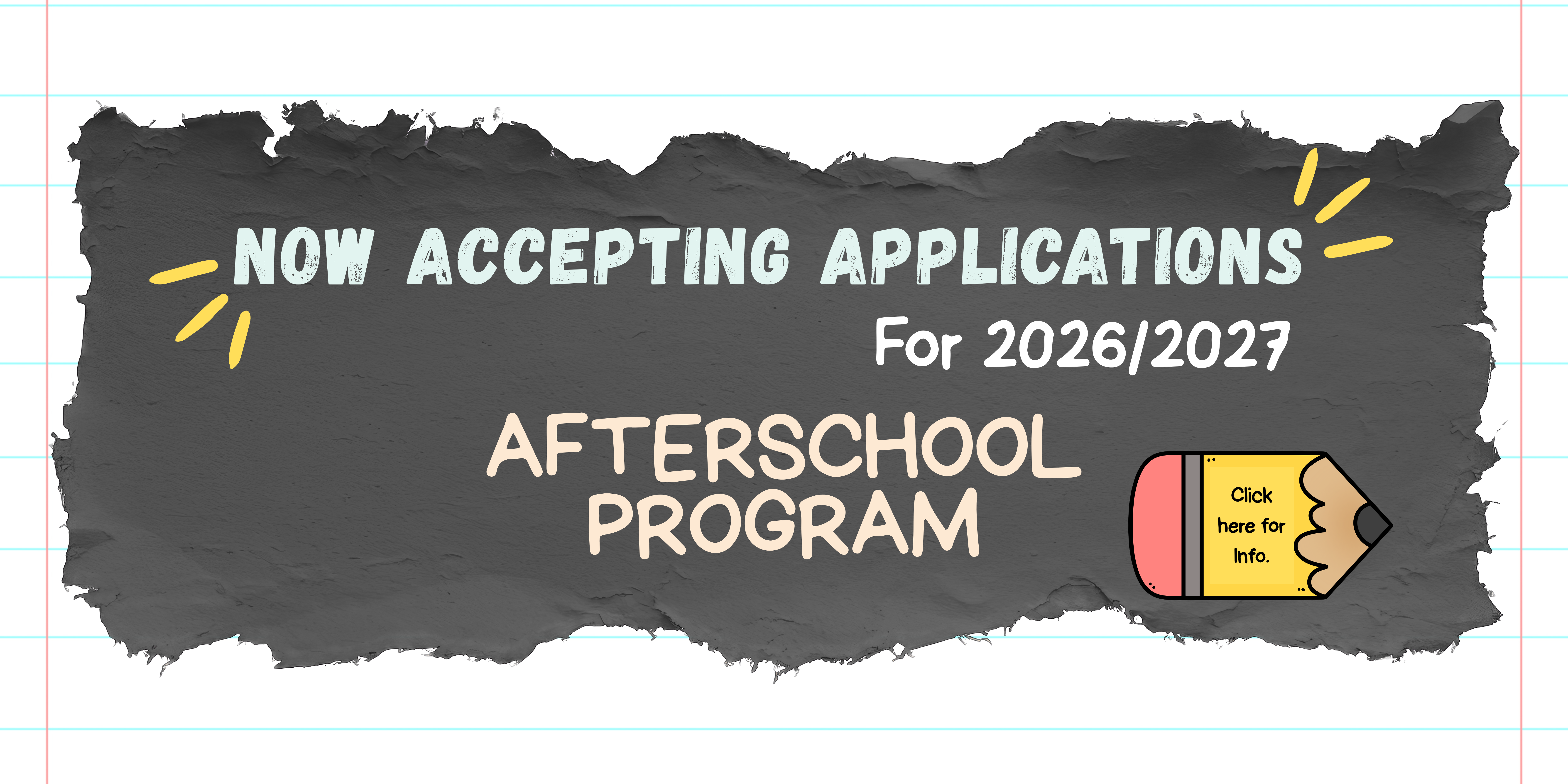 Afterschool program applications 2026/2027