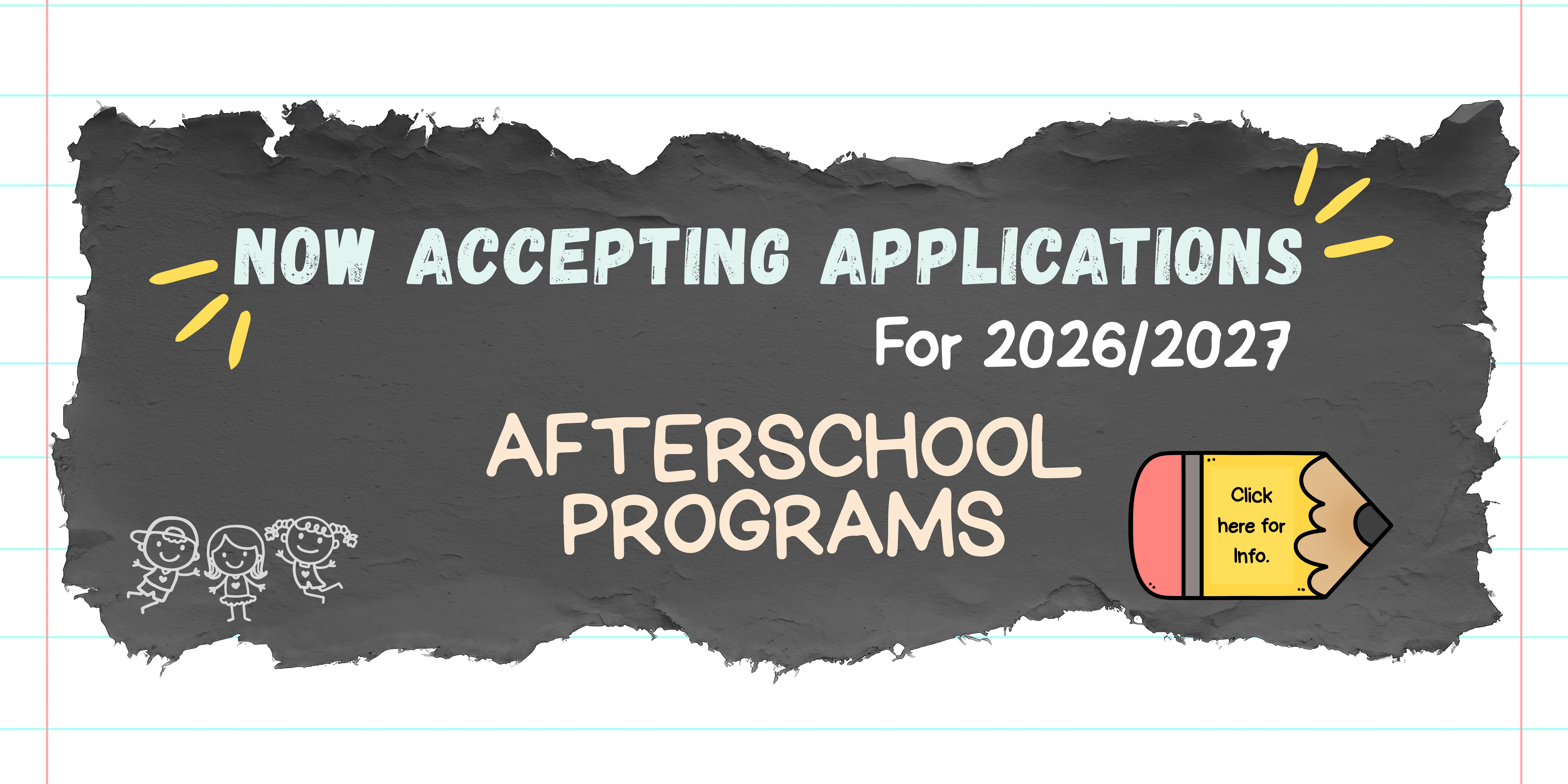Afterschool program applications 2026/2027